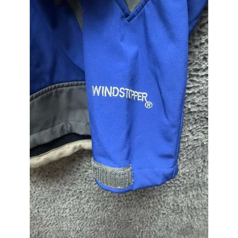 The North Face Summit Series Windstopper Hooded Jacket Blue Gray Mens‎ Size L